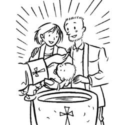 Zeichnungen zum Ausmalen: Taufe - Kostenlose Malvorlagen zum Ausdrucken