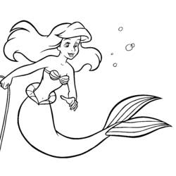 Zeichnungen zum Ausmalen: Meerjungfrau - Kostenlose Malvorlagen zum Ausdrucken