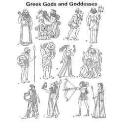 Zeichnungen zum Ausmalen: Götter und Göttinnen - Kostenlose Malvorlagen zum Ausdrucken